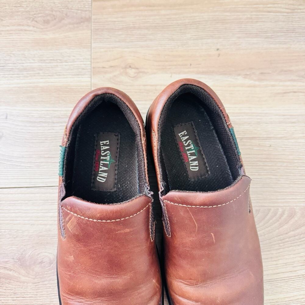 Eastland Newport Tan Leather Women’s Slip On Shoes Size 7 Wide - Picture 9 of 11